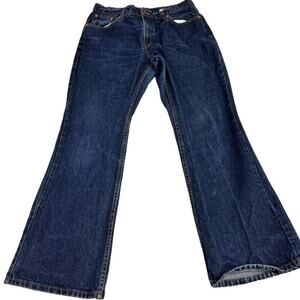 Jordache Jeans Womens 15/16 Blue Mid Rise Dark Wash Bootcut Leg Cowgirl Cowboy